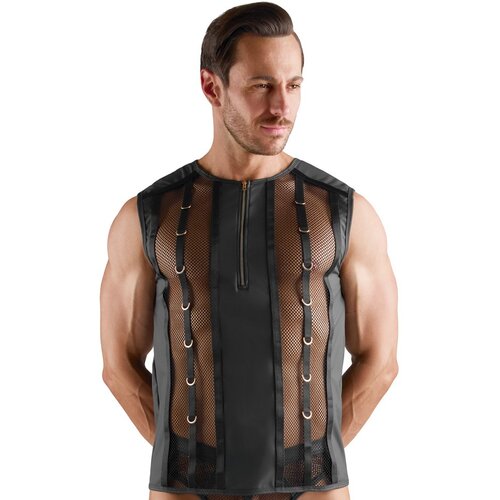 Svenjoyment Emphasising Sleeveless Net Shirt 2162059 Black L Cijene