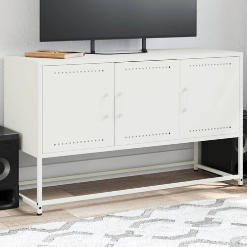 Furnova TV omarica bela 100,5x39x60,5 cm jeklo, (21924439) Cene