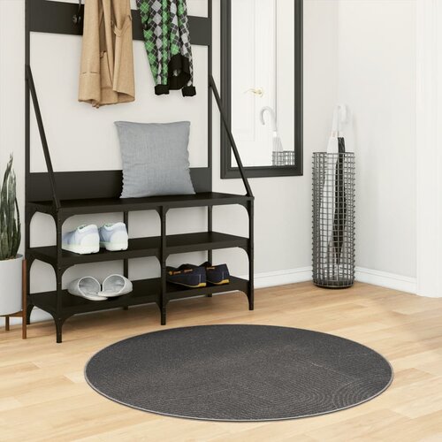 vidaXL Tepih IZA kratka vlakna skandinavski izgled antracit Ø 100 cm Cene
