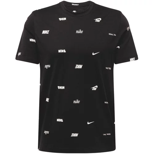 Nike Sportswear Majica 'CLUB' črna / naravno bela