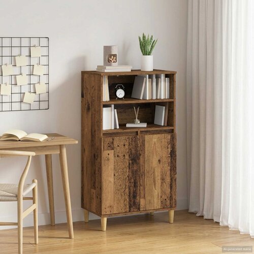  Highboard Drvo hrasta 60 x 36 x 110 cm Konstruirano drvo Cijene