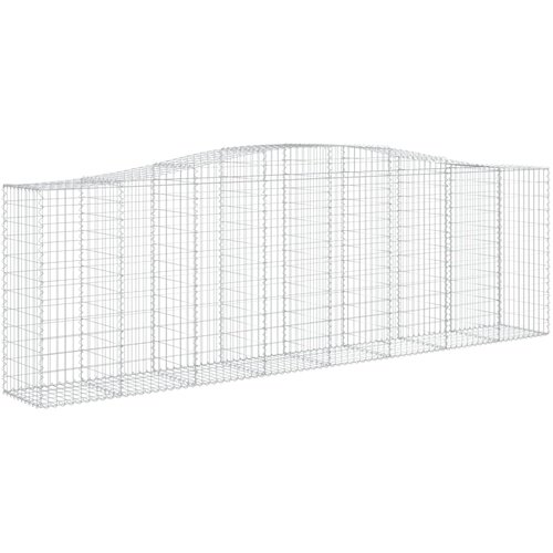  Lučne gabionske ko&amp;scaron;are 4 kom 400x50x120/140cm pocinčano željezo Slike