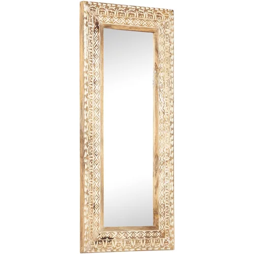 vidaXL Ručno izrezbareno ogledalo 110 x 50 x 2,6 cm masivno drvo manga