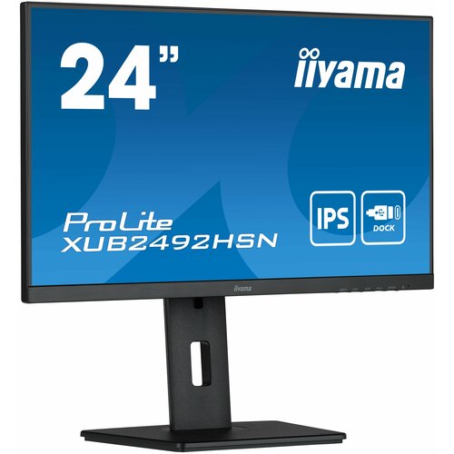 Iiyama Prolite 23.8" 1920x1080 DP, HDMI, USB-C Dock 65W + LAN XUB2492HSN monitor Cene