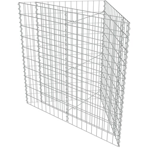 vidaXL Visoka greda gabion pocinkano jeklo 75x75x50 cm Cene