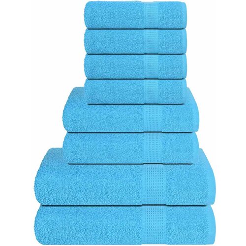 VidaXL Komplet brisač 8-delni turkizna 360 gsm 100% bombaž Slike