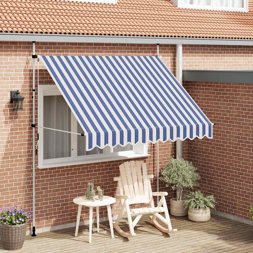 Tenda na ručno uvlačenje 250 cm plavo-bijela prugasta Cene