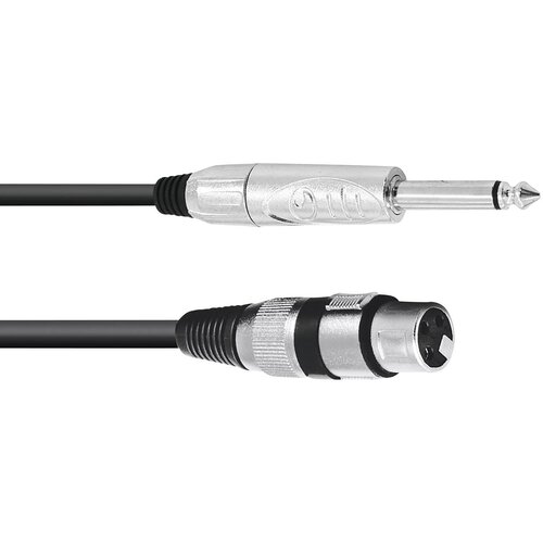 Omnitronic 3022516M XLR adapterski kabel [1x XLR vtičnica 3-polna - 1x klinken vtič 6.3 mm (mono)] 2.00 m črna, (20428170) Cene