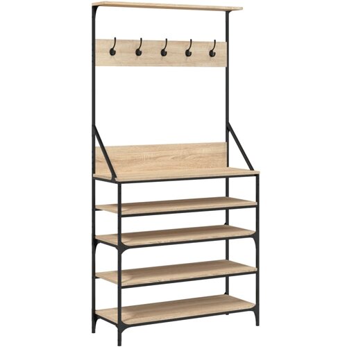 Maison Chic Regal za oblačila s prostorom za čevlje - Polica za čevlje son. hrast 90x34x184 cm, (21778102) Cene