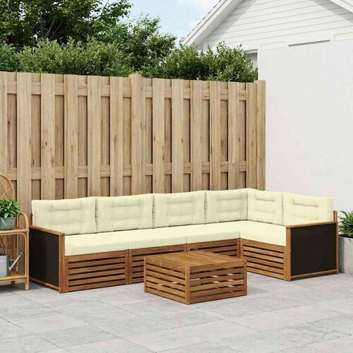  Set vanjskih sofa 6 kom. Prirodna i krem Poliester Cene