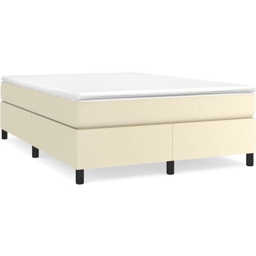 vidaXL Okvir za krevet s oprugama krem 140x190 cm od umjetne kože Cene