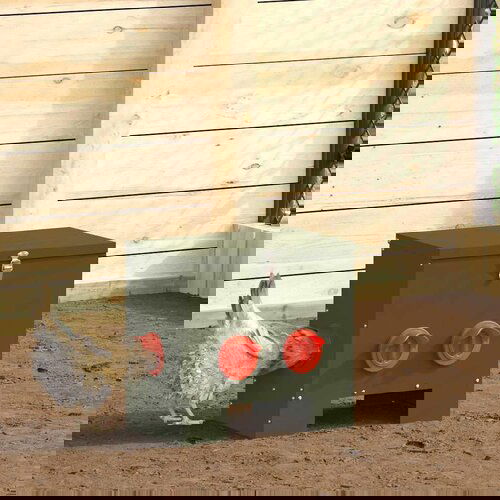 vidaXL Hranilnik za piščance Oljčno zelena 60,5 x 29 x 51 cm Cene