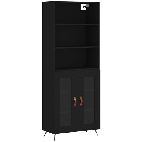 Maison Chic Visoka Komoda - Predalnik črna 69,5x34x180 cm inženirski les, (21717104) Slike