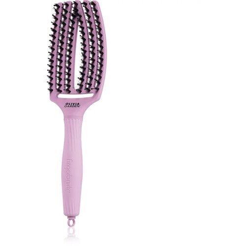 Olivia Garden Fingerbrush Boar &amp;amp; Nylon četka za kosu s najlonskim i svinjskim čekinjama Ethereal Lavender 1 kom Slike