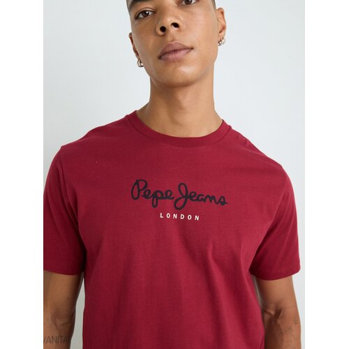 PepeJeans Majica &amp;#039;EGGO&amp;#039; vatreno crvena / crna / bijela Slike