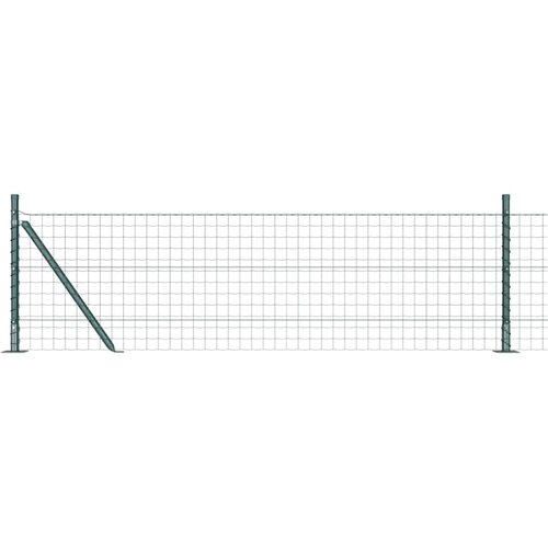 vidaXL Euro Fence z 13 flanšastimi stebri 0.6x25 m galvanizirano jeklo Cene