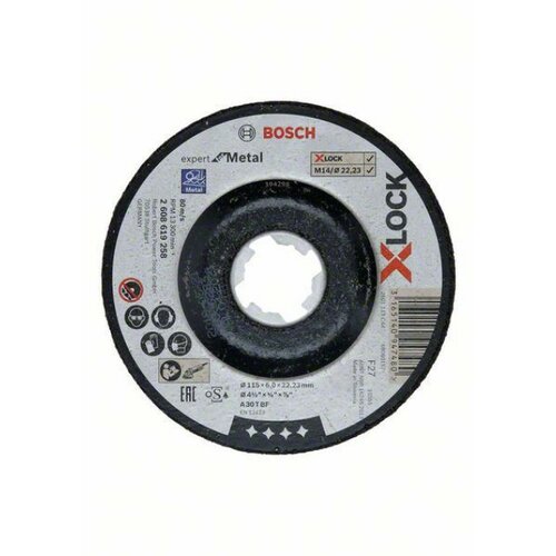 Bosch X-Lock expert for metal 115x6x22,23 za uvučeno brušenje A 30 T BF, 115 mm, 6,0 mm ( 2608619258 ) Slike