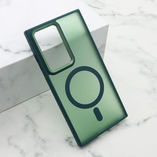 Maska Silky MagSafe II za Samsung S928B Galaxy S24 Ultra 5G/ zelena Slike