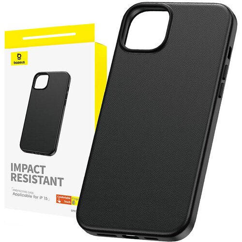 Baseus Ohi&amp;scaron;je za telefon iPhone 15 Fauxther Series (črno), (21522466) Slike