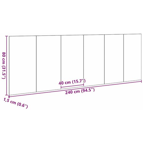  Uzglavlje za krevet Zidne Crni hrast 160 x 1.5 x 80.5 cm Slike