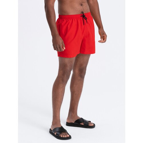 Ombre Neon men's swim shorts with magic print effect - red Slike
