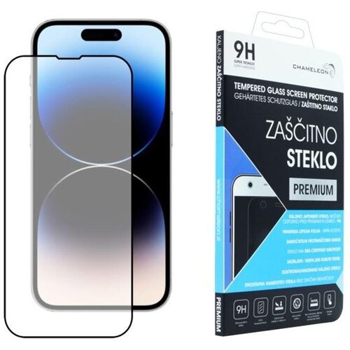 Chameleon Zaščitno steklo premium do roba (0,33) za Apple iphone 14 pro, črno Cene