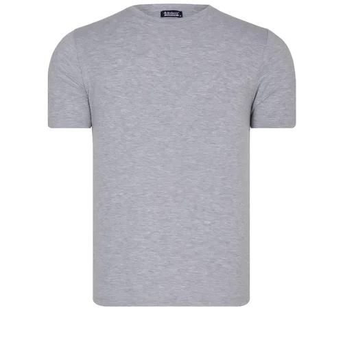 Dewberry T8569 BIKE COLLAR MENS T-SHIRT-PLAIN GREY