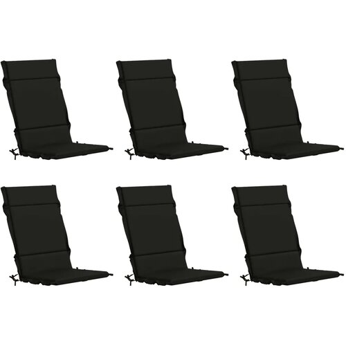  Jastuk za stolac s visokim naslonom GEMERT 6 kom. - Crna (melange) 120 x 50 x 3 cm 6 Slike