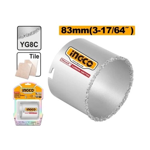 Ingco hsb40831 karbidna kruna za pločice 83mm super ( HSB40831 ) Slike