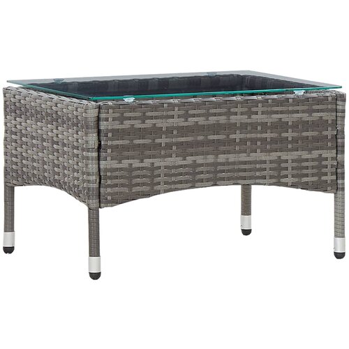 VidaXL Stolić za kavu sivi 60 x 40 x 36 cm od poliratana Slike