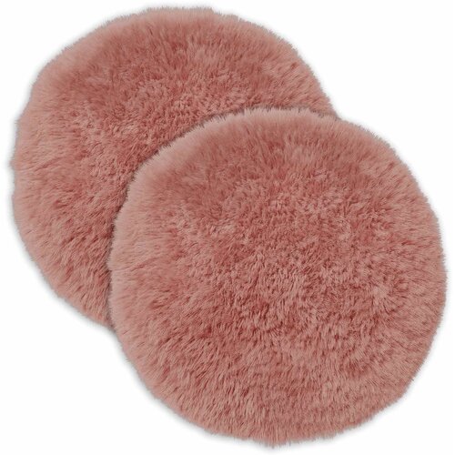  Presvlaka za jastuk 2 pcs HEERLEN Ružičasta &amp;Oslash; 60 cm PV flis Slike