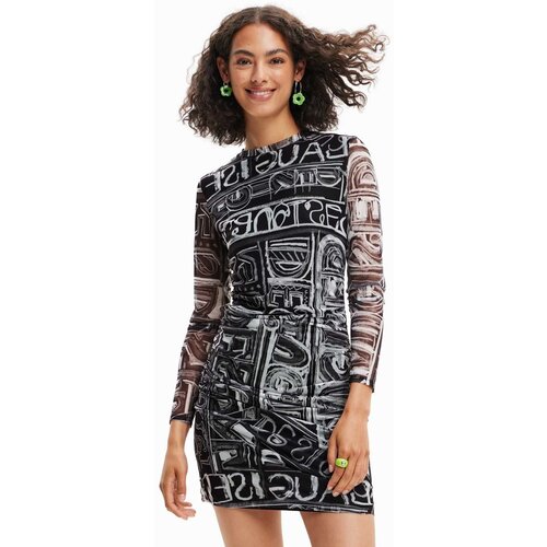 Desigual Haljina boja: crna, mini, uske Slike
