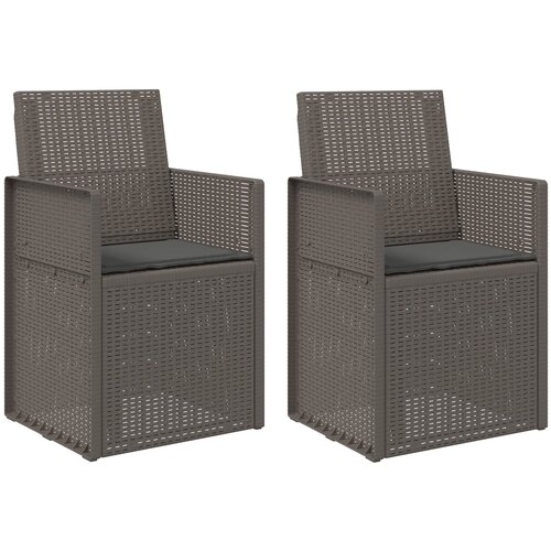  Vrtni jedilni stoli 2 pcs Svetlo siva in antracit PP, (5000285786) Cene