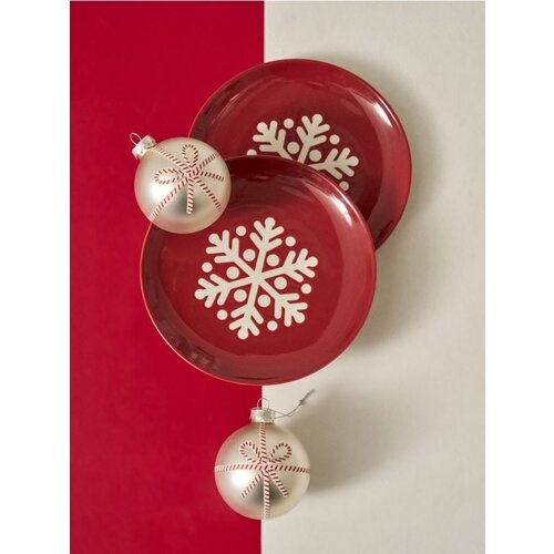 Sinsay Keramički tanjuri s božićnim motivom set od 2 Slike