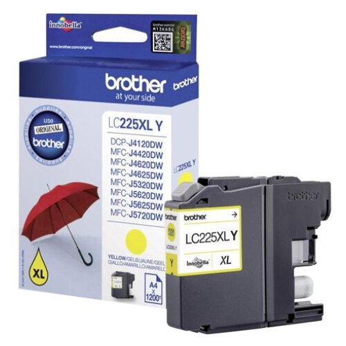  Originalna rumena kartu&amp;scaron;a Brother Lc225Xl - Lc225Xlybp [Ml-15][Pag-1800], (21734921) Slike