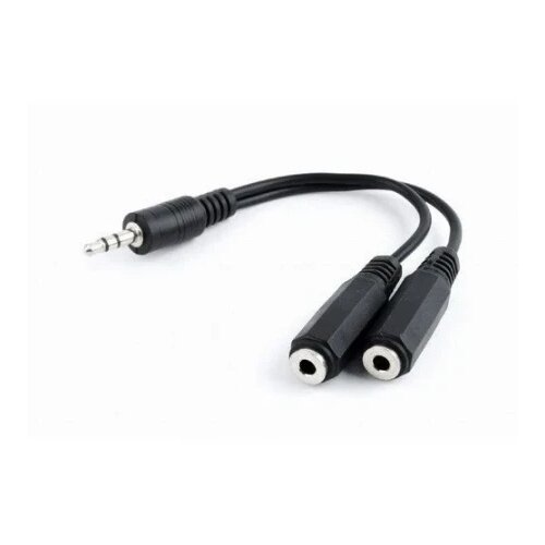 Gembird cca-415m-0.1m 3.5mm m 2x3.5mm f adapter Slike