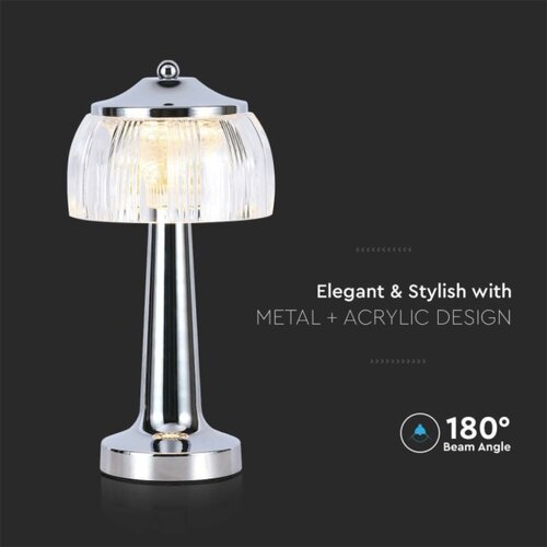  LED prigu&amp;scaron;iva stona lampa LED/1W/5V 3000-6000K 1800 mAh hrom Slike