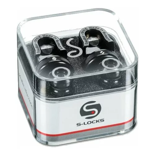 Schaller 14010401 Strap-locks Black Chrome