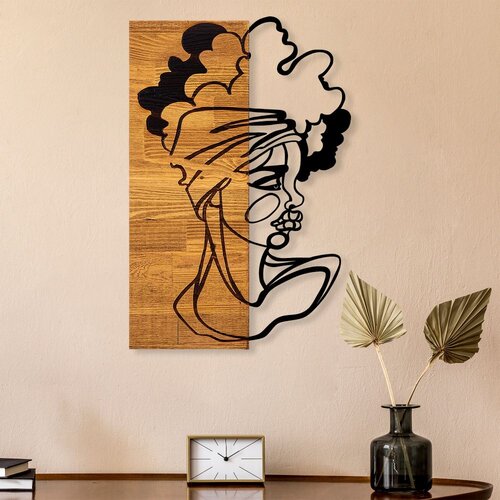 Wallity Zidna dekoracija African Woman 3, 33x3x50 cm, Smeđe boje Cene