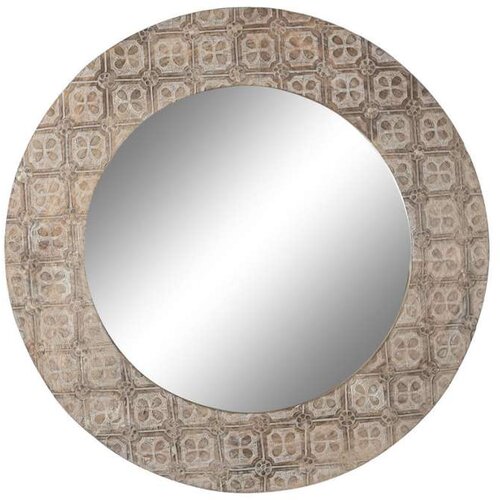  Zidno ogledalo DKD Home Decor Bijela Smeđa Mandala Indijac Decapé 76 x 4 x 76 cm Cijene