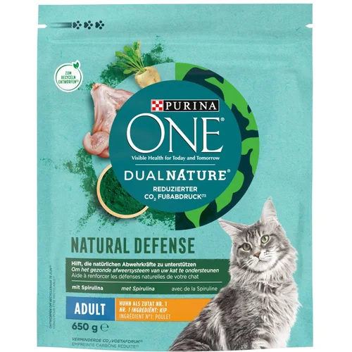 Purina ONE Dual Nature Adult s piščancem in spirulino - Varčno pakiranje: 2 x 650 g