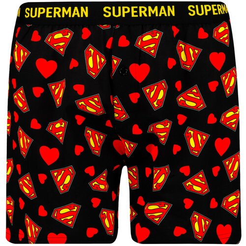 Character muške bokserice Superman Love crno/crvene Slike