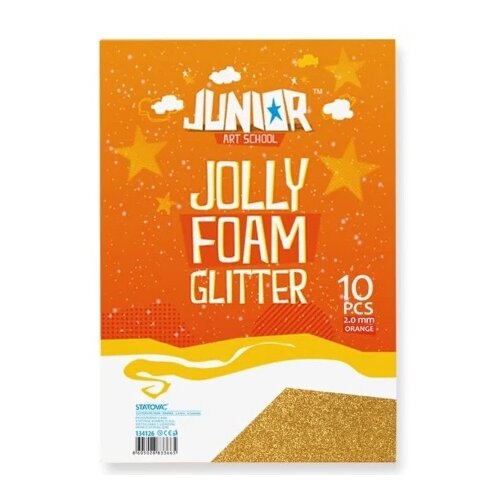 Junior jolly glitter foam eva pena sa šljokicama a4 10k - odaberite nijansu narandžasta ( 134126 ) Cene