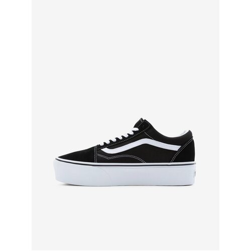 Vans Black Womens Suede Detail Sneakers UA Old Skool Stack - Women Slike
