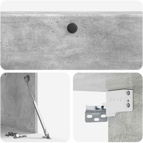  ormar za zid 98 x 31 x 30 cm Betonska siva Konstruirano drvo Slike