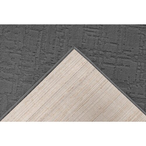 Kayoom RAVNO TKANA PREPROGA 200/290 cm tkano temno siva Slike