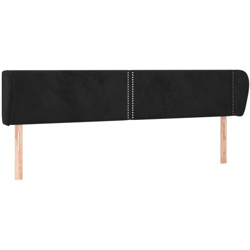 Maison Chic posteljno vzglavje - vzglavna omarica - nočna omarica z u&amp;scaron;esi črno 203x23x78/88 cm žamet, (21707576) Slike