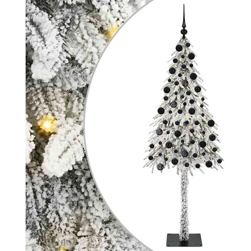  Božićno drvce s 300 LED svjetlima Bijelo 210 cm PE i čelik Slike