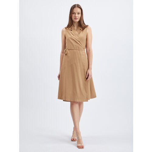 Orsay Light brown women&amp;#039;s wrap dress Slike