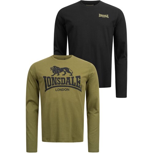 Lonsdale Men&amp;#039;s long-sleeved shirt regular fit double pack Slike